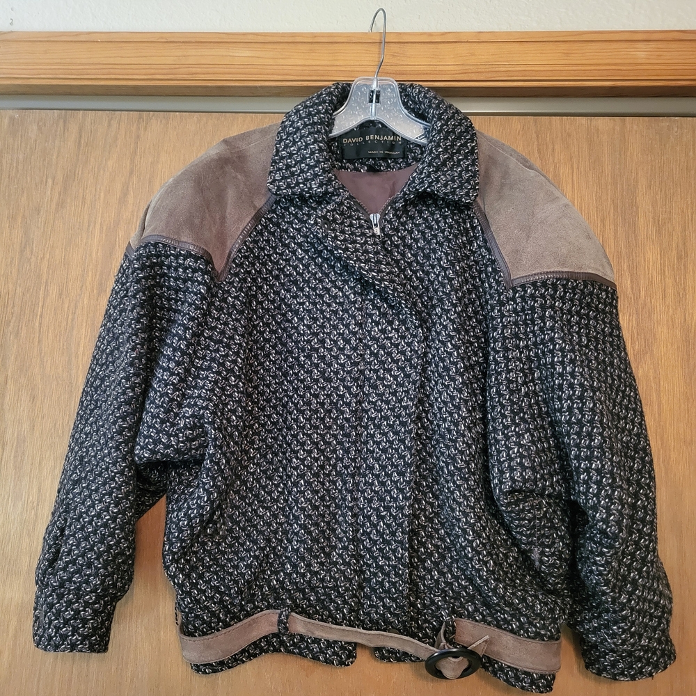 David Benjamin Vintage Brown Tweed Coat, Size 4
